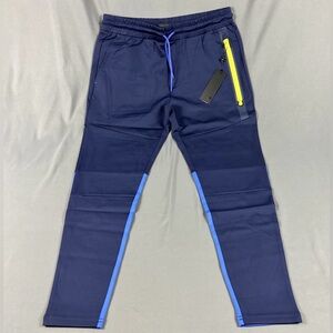 Greyson Sequoia Pants Joggers Medium Maltese Blue Nylon Cotton Spandex